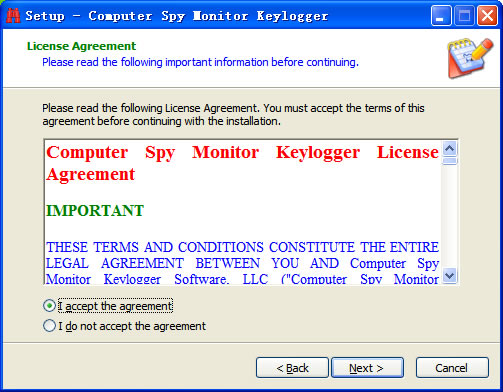 Step2 of Install Keylogger